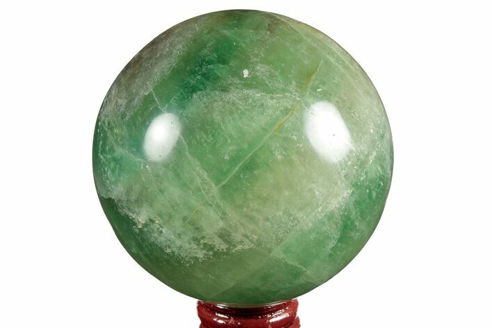 Polished Green Fluorite Sphere - Madagascar #191250